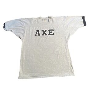 Vintage Alpha Chi Epsilon Fraternity Ringer T-Shirt Made in USA